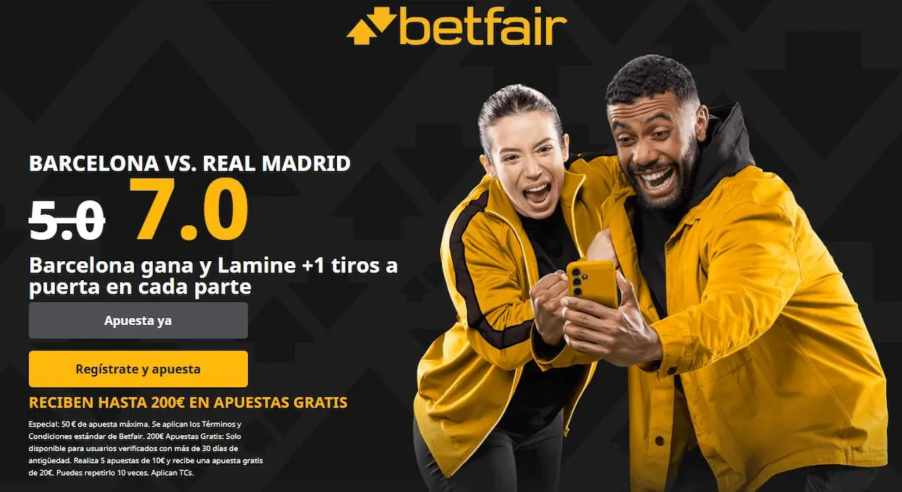 Supercuota Betfair Barcelona vs Real Madrid