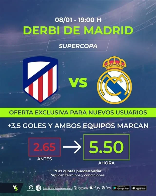 YoSports Supercuota Derbi de Madrid YoSports Supercuota Derbi de Madrid