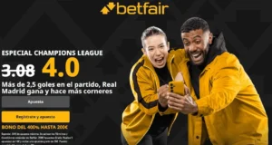 Betfair Real Madrid vs Benfica supercuota
