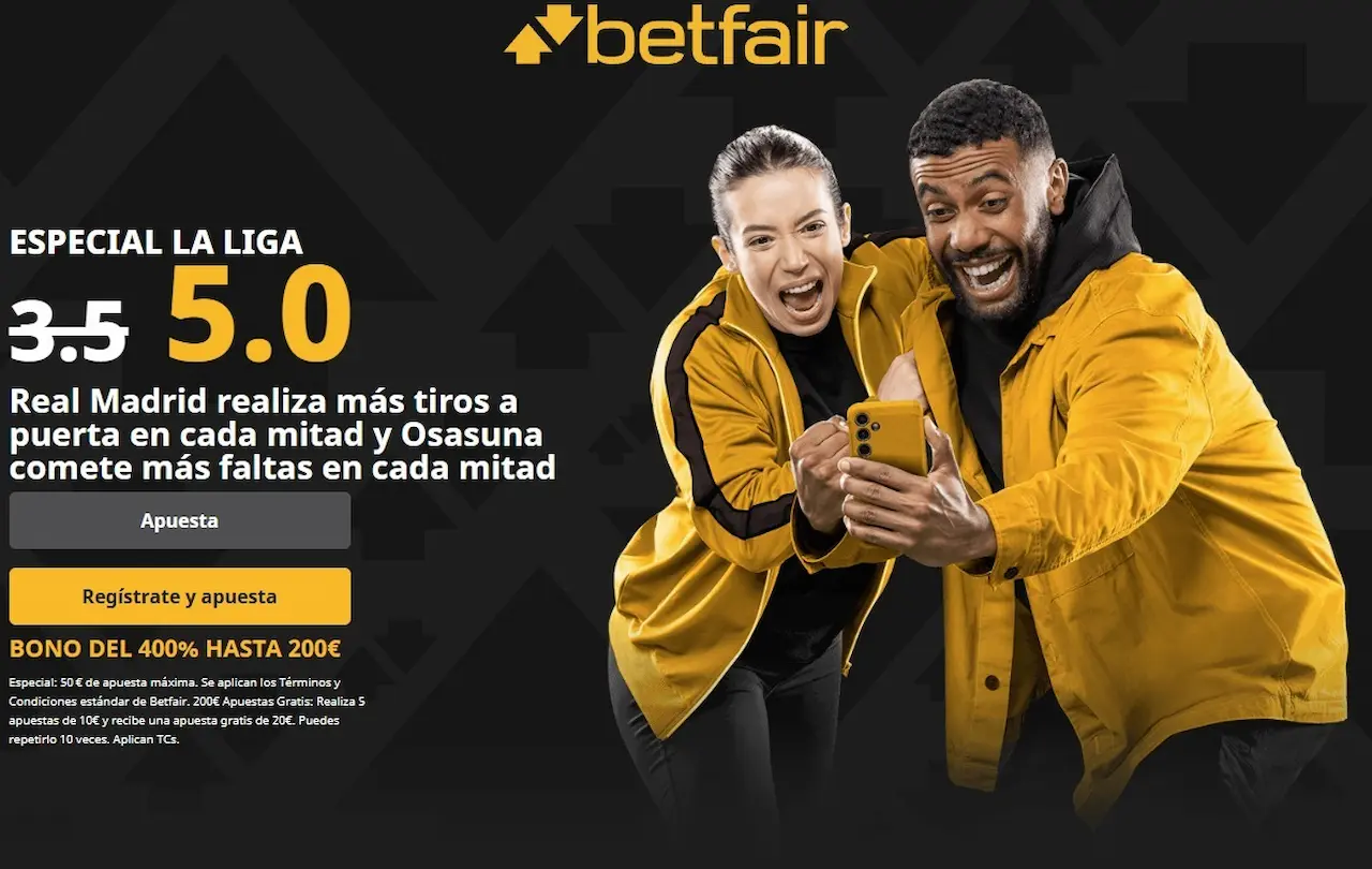 Betfair Supercuota Osasuna vs Real Madrid