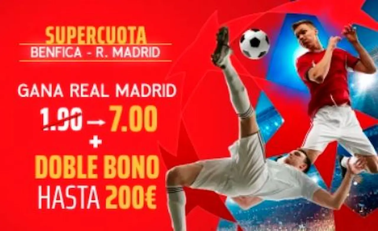 Sportium Supercuota Benfica vs Real Madrid