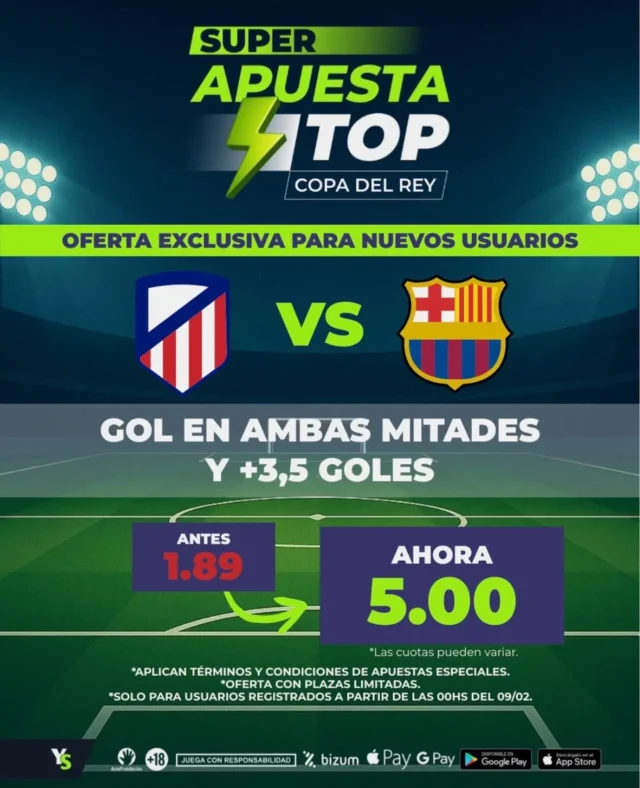 YoSports Atlético vs Barcleona supercuota YoSports Atlético vs Barcleona supercuota