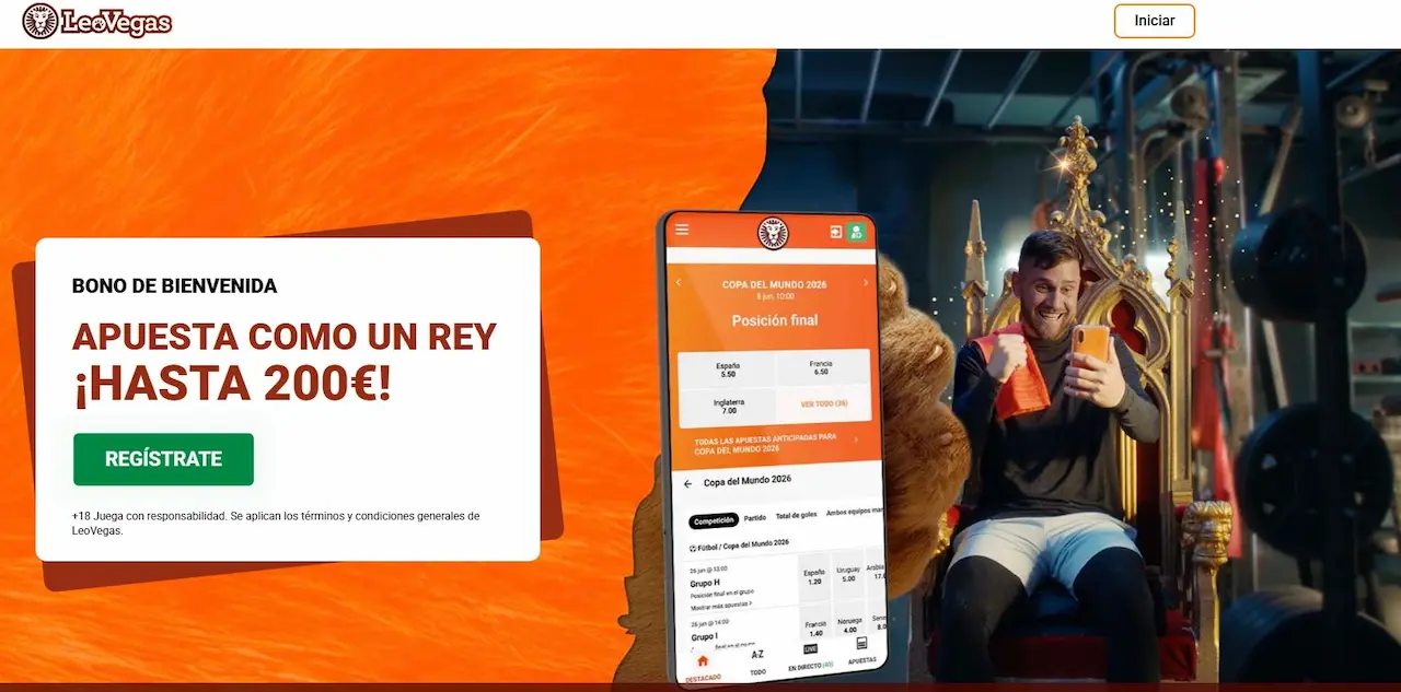 LeoVegas bono de bienvenida