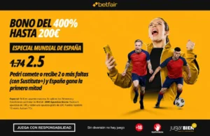 Supercuota Betfair España vs Arabia Saudí: cuota mejorada a 2.50 Betfair Supercuota España vs Arabia Saudí Pedri