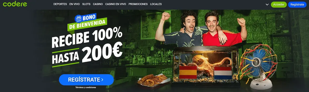 Codere bono de bienvenida mundial