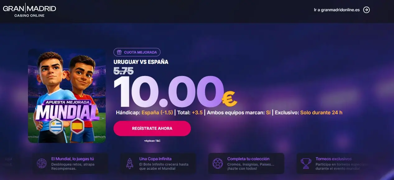 Gran Madrid Casino Supercuota Uruguay vs España