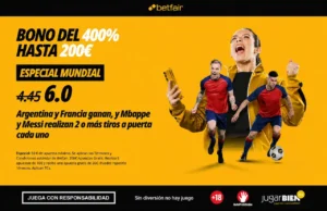 Supercuota Betfair Argentina y Francia