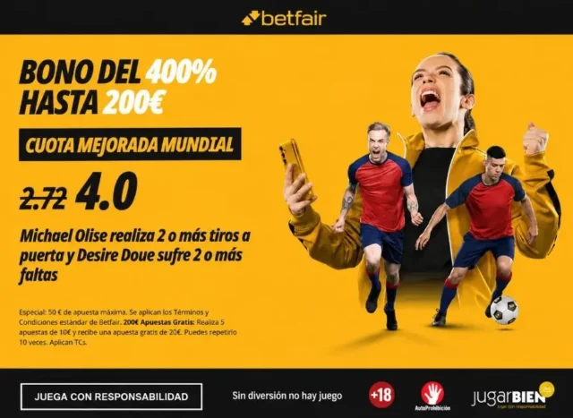 Supercuota Betfair Francia vs Irak