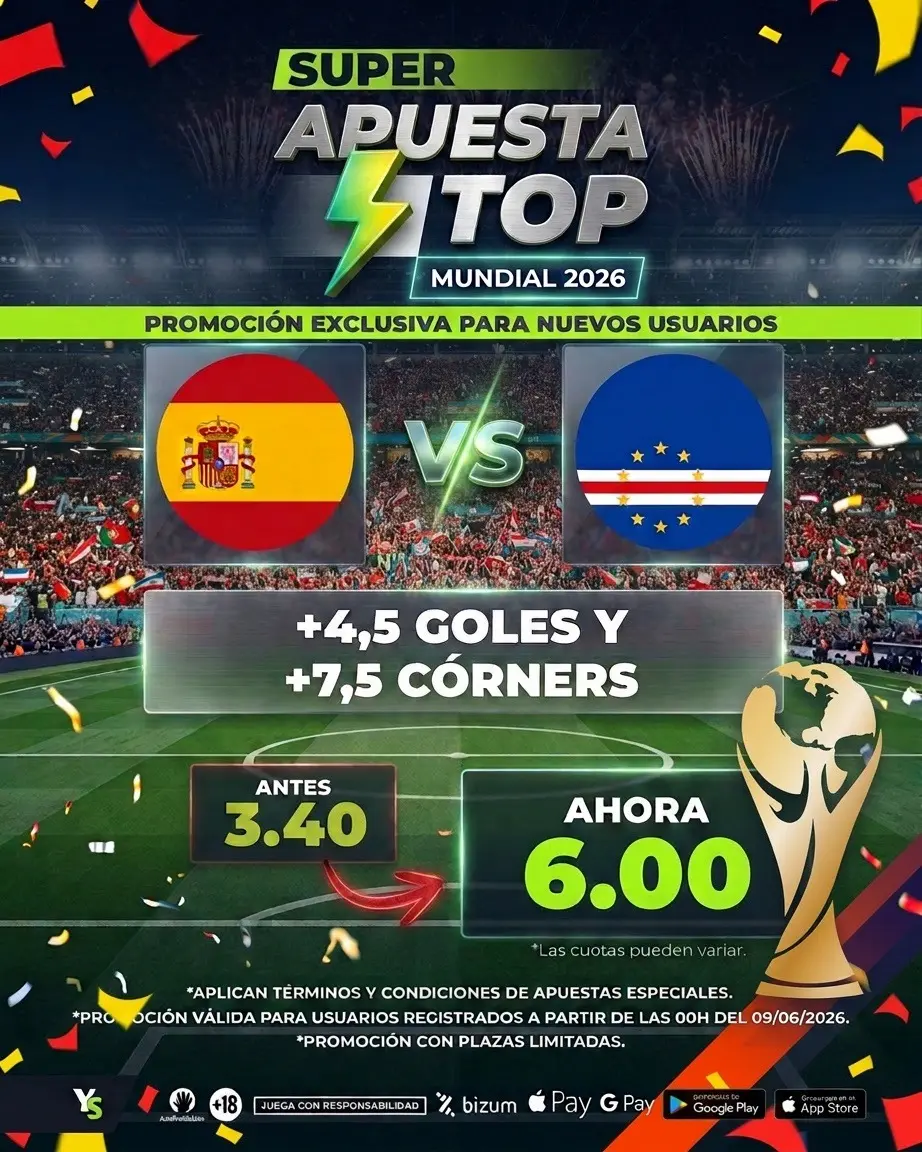 YoSports Super Apuesta TOP España vs Cabo Verde