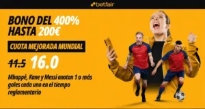 Betfair semifinales Mundial goleadores Mbappé Messi Kane