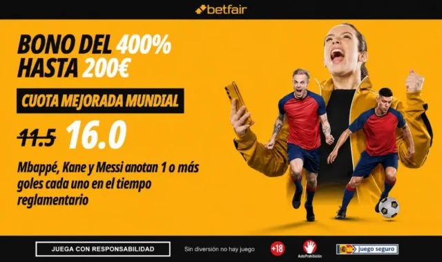 Betfair semifinales Mundial goleadores Mbappé Messi Kane