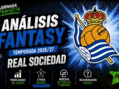 Análisis fantasy Real Sociedad: once ideal, estrella, revelación y recomendables análisis fantasy Real Sociedad LaLiga 26-27