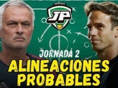Actualizadas las Alineaciones Probables para la Jornada 2