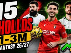 15 Chollos Fantasy de entre 1 y 3 millones en Biwenger 15 chollos fantasy entre 1 y 3 millones