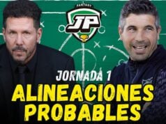 Actualizadas las Alineaciones Probables para la Jornada 1
