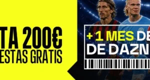dazn bet 1 mes gratis fútbol bono de bienvenida