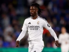 Camavinga, en un partido con el Real Madrid en LaLiga