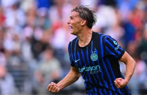 Pio Esposito celebra un gol con el Inter en el Mundial de Clubes FIFA 2025