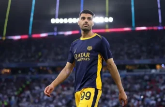 Mehdi Taremi, en un encuentro con el Inter de Milán